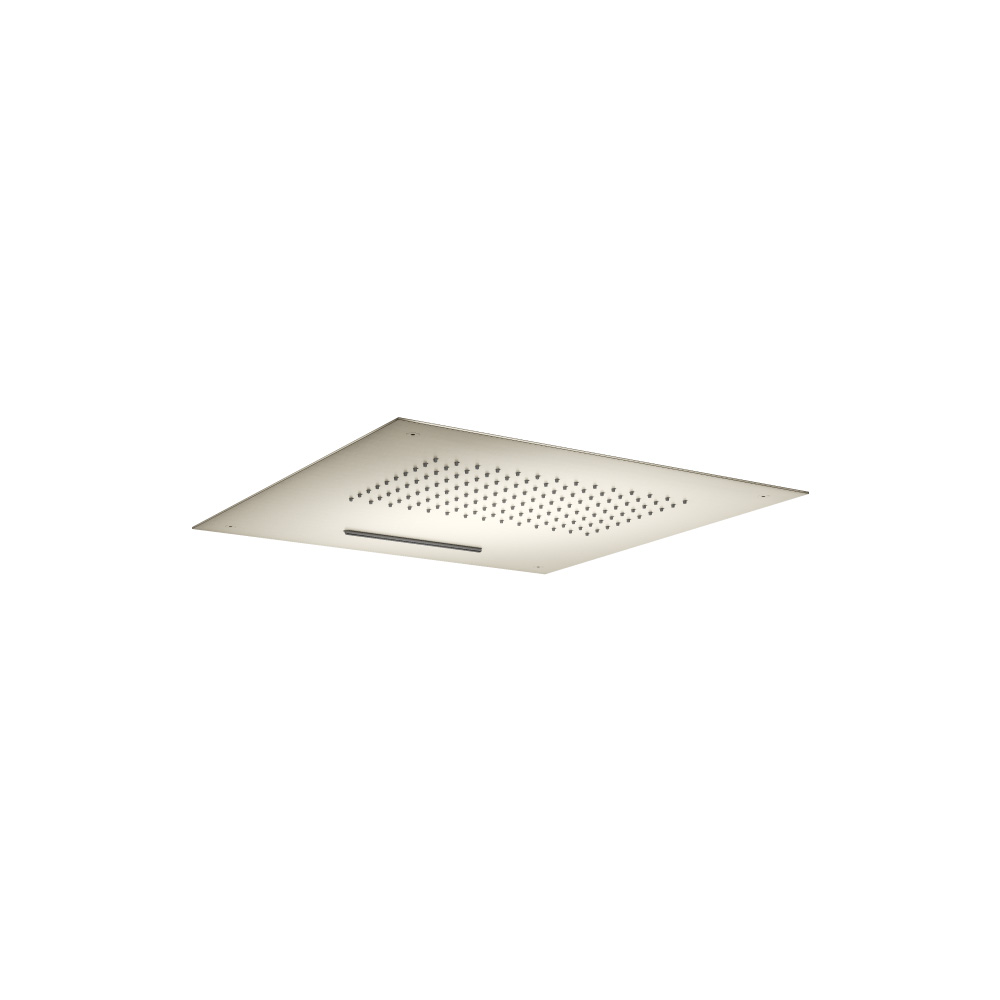 15" Stainless Steel Flush Mount Rainhead With Cascade Waterfall | Brushed Nickel PVD