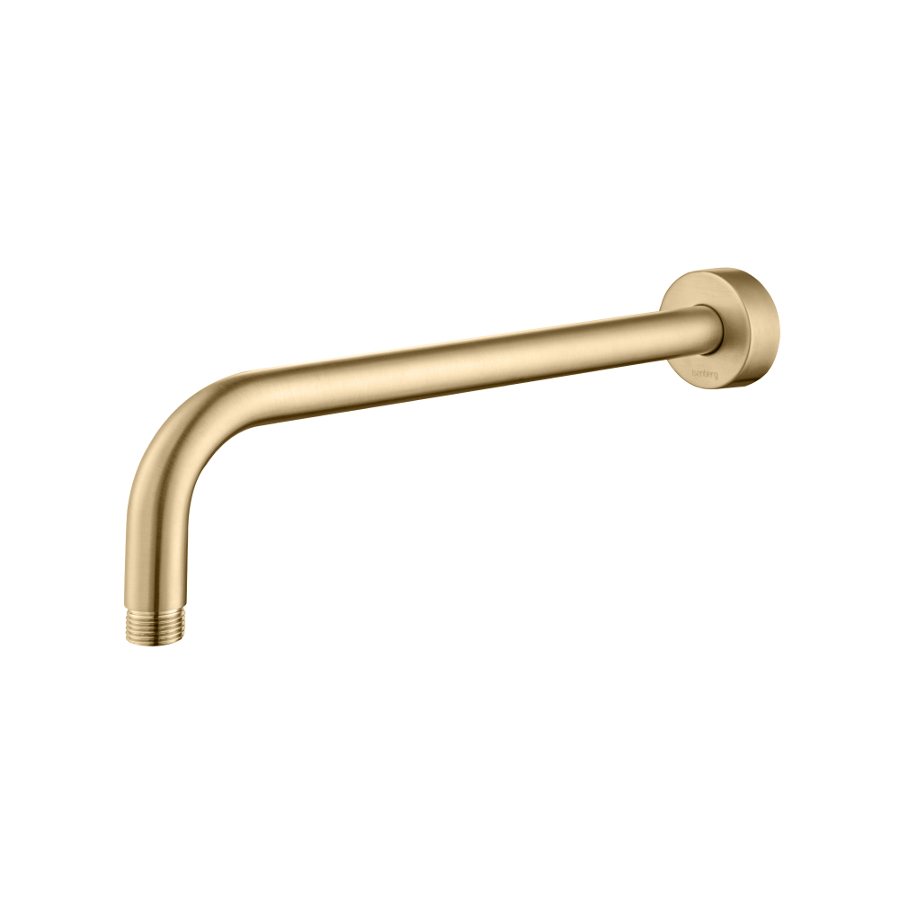 Wall Mount Round Shower Arm - 12" (300mm) - With Flange | Brushed Bronze PVD