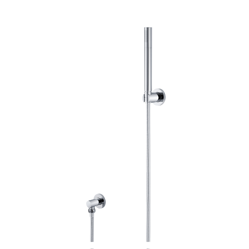 Hand Shower Set With Wall Elbow, Holder and Hose | Satin Brass PVD