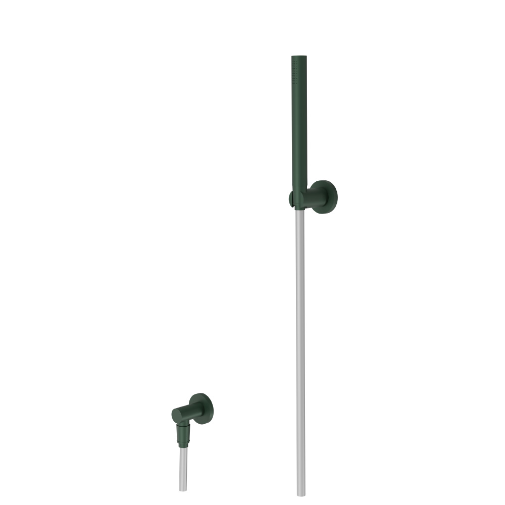 Hand Shower Set With Wall Elbow, Holder and Hose | Leaf Green