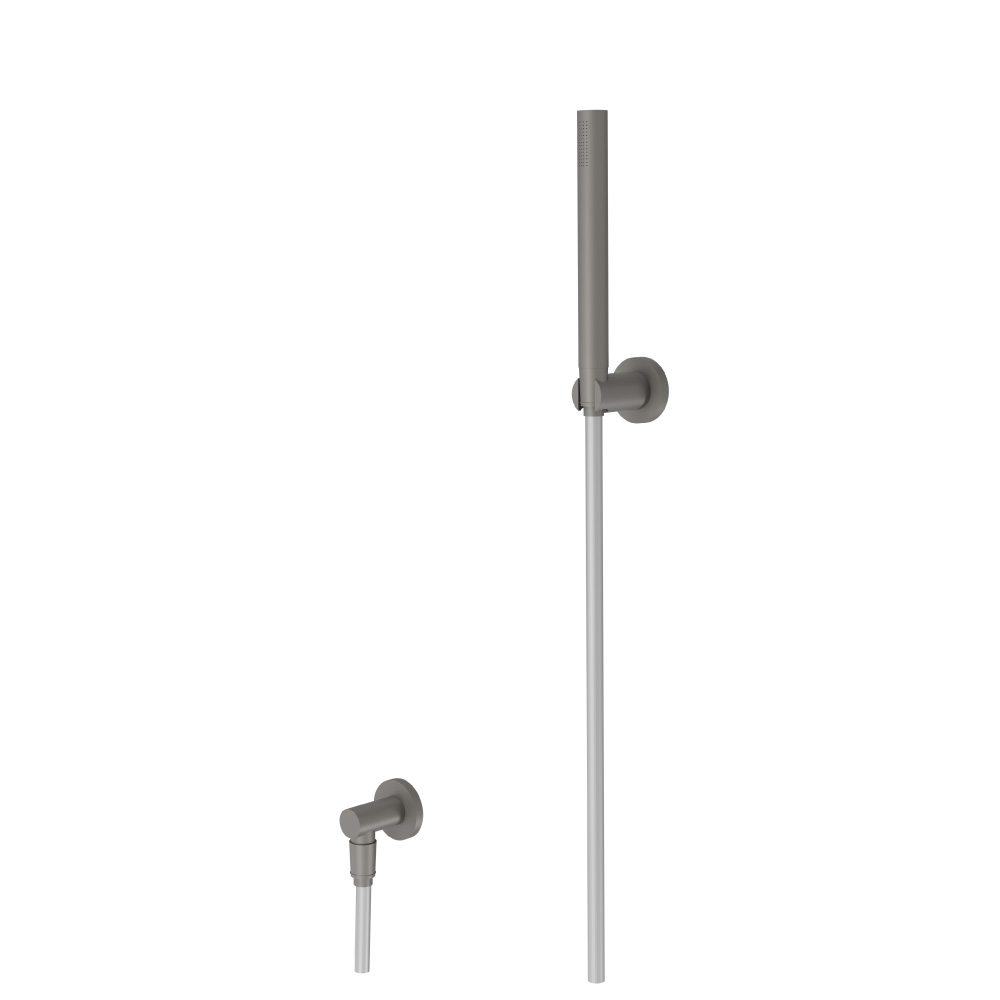 Hand Shower Set With Wall Elbow, Holder and Hose | Steel Grey