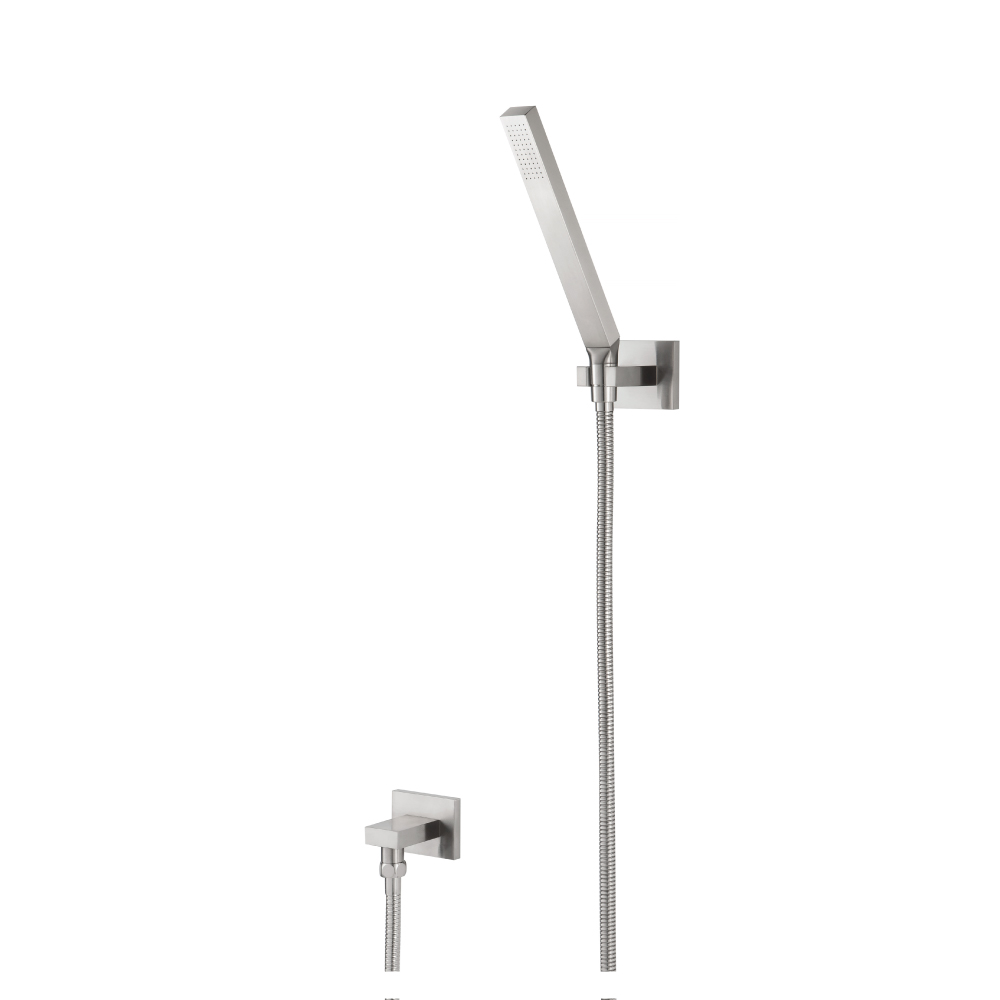 Hand Shower Set With Wall Elbow, Holder and Hose | Brushed Nickel PVD