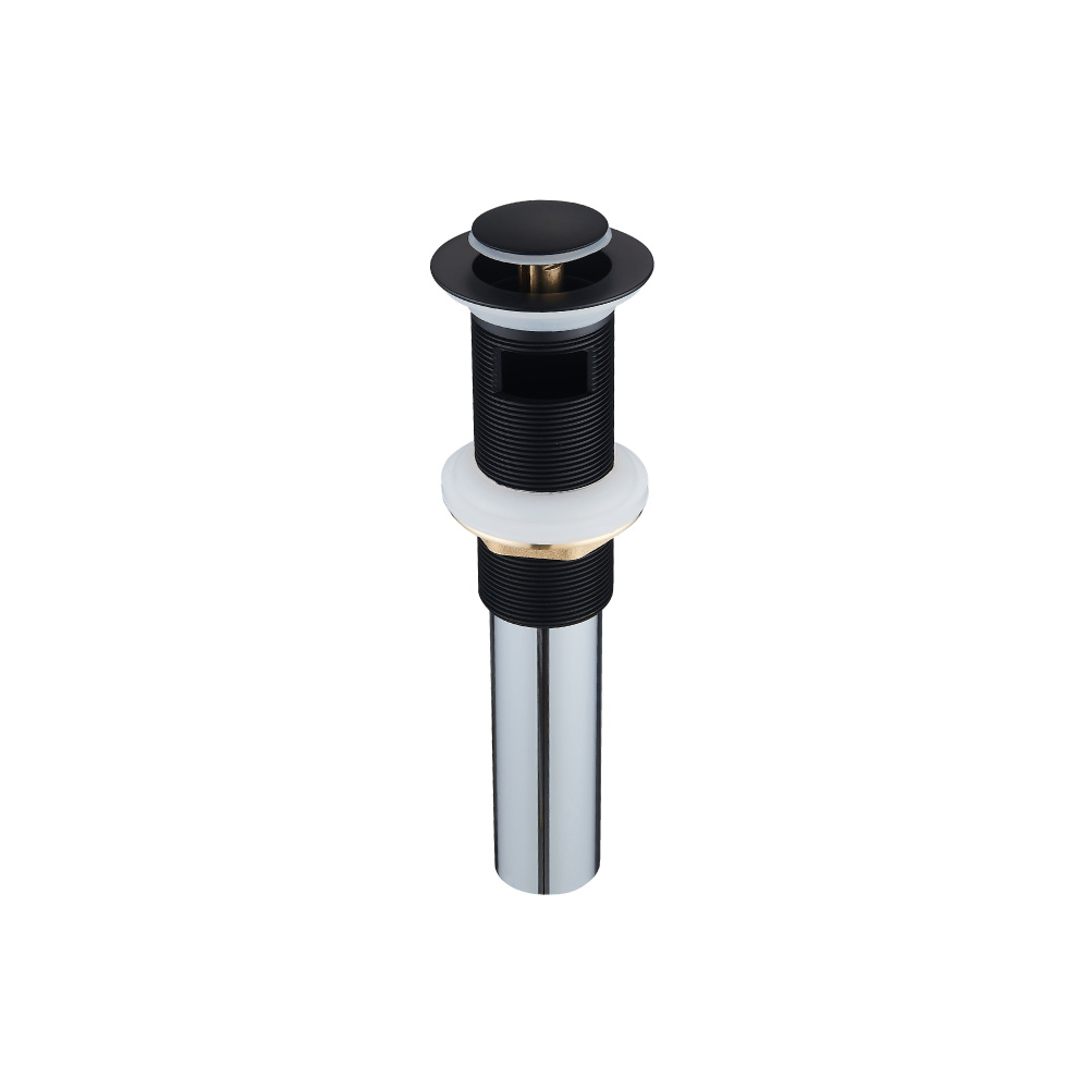 1-1/4" Pop-up Drain Assembly with Overflow | Matte Black