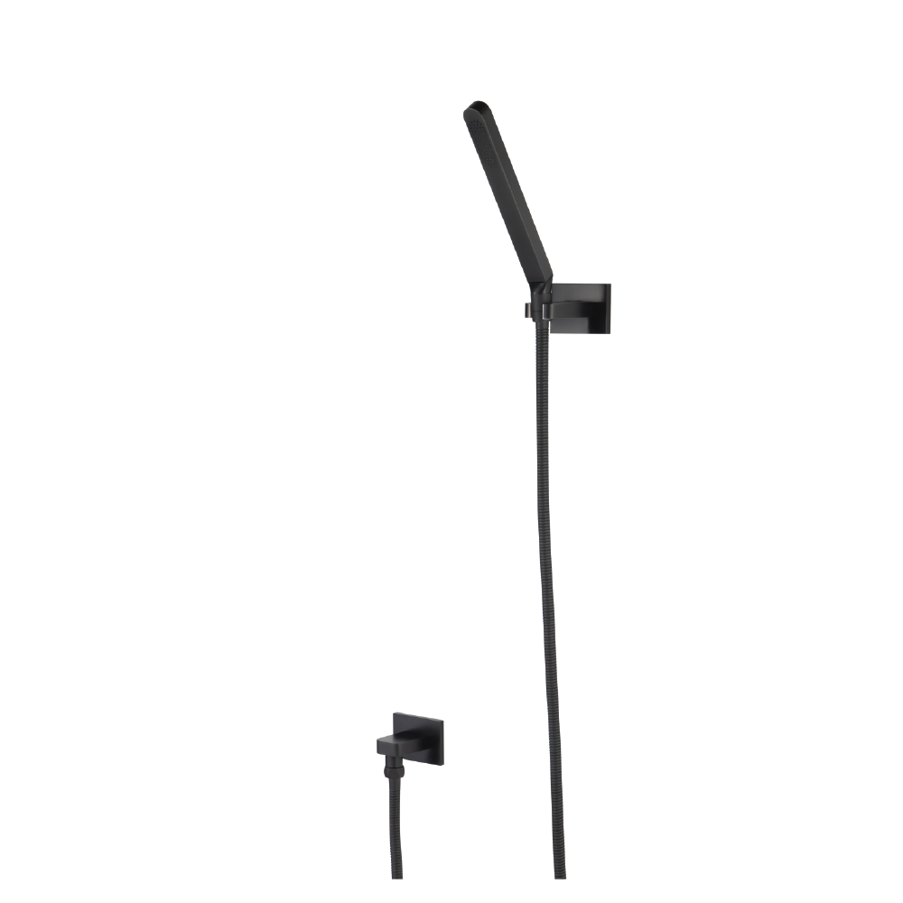 Hand Shower Set With Wall Elbow, Holder and Hose | Matte Black