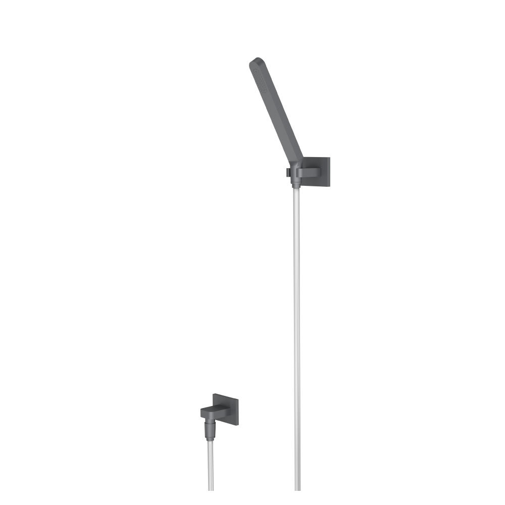 Hand Shower Set With Wall Elbow, Holder and Hose | Rock Grey