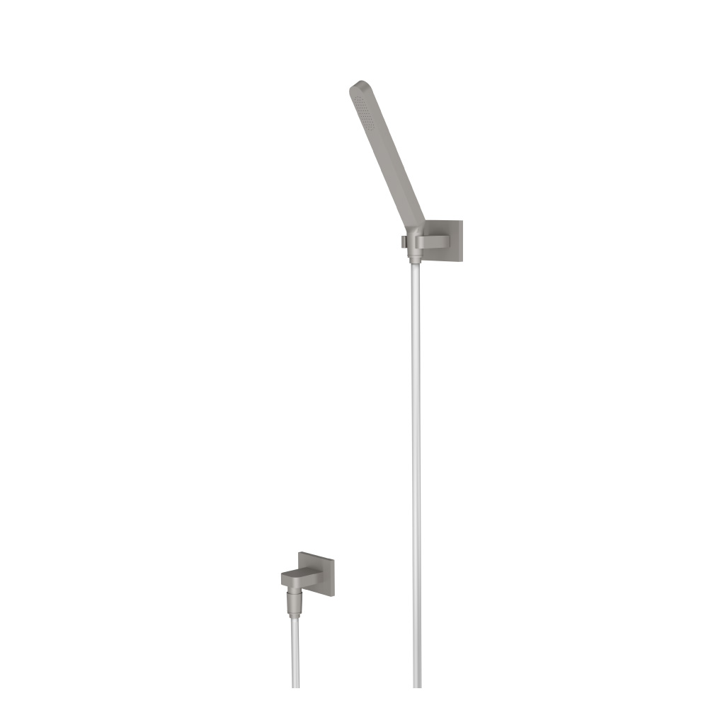 Hand Shower Set With Wall Elbow, Holder and Hose | Steel Grey