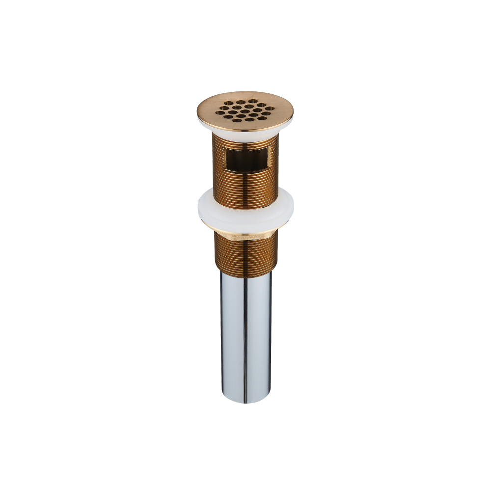 1-1/4" Sink Grid Drain with Overflow | Brushed Bronze PVD