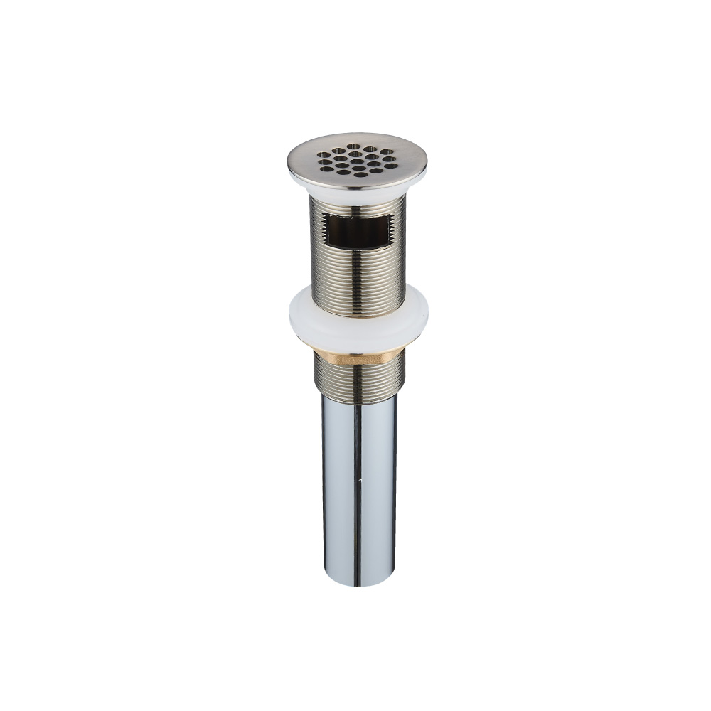 1-1/4" Sink Grid Drain with Overflow | Brushed Nickel PVD