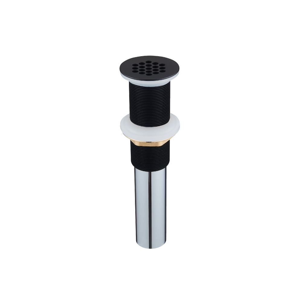1-1/4" Sink Grid Drain without Overflow | Matte Black
