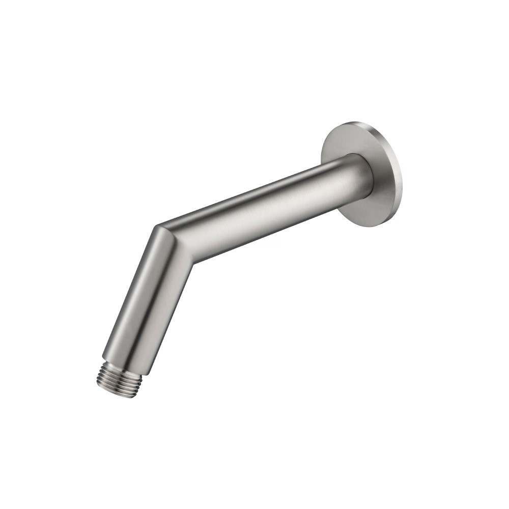 Round Shower Arm With Flange - 7" - With Flange | Brushed Nickel PVD
