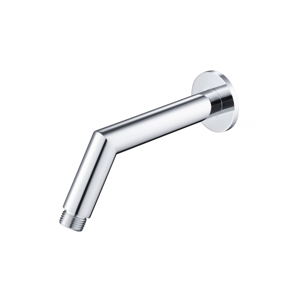 Round Shower Arm With Flange - 7" - With Flange | Chrome