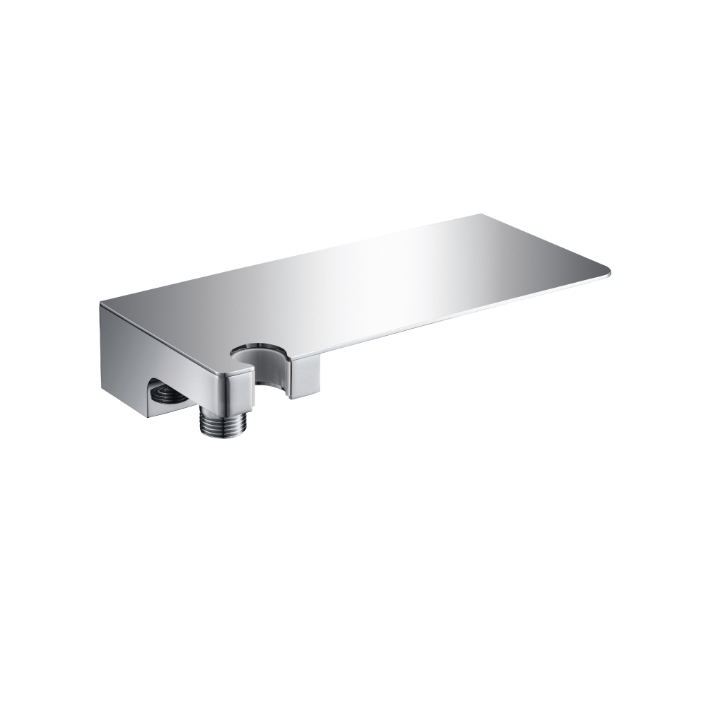 Shower Shelf Thingy With Integrated Elbow & Holder | Chrome