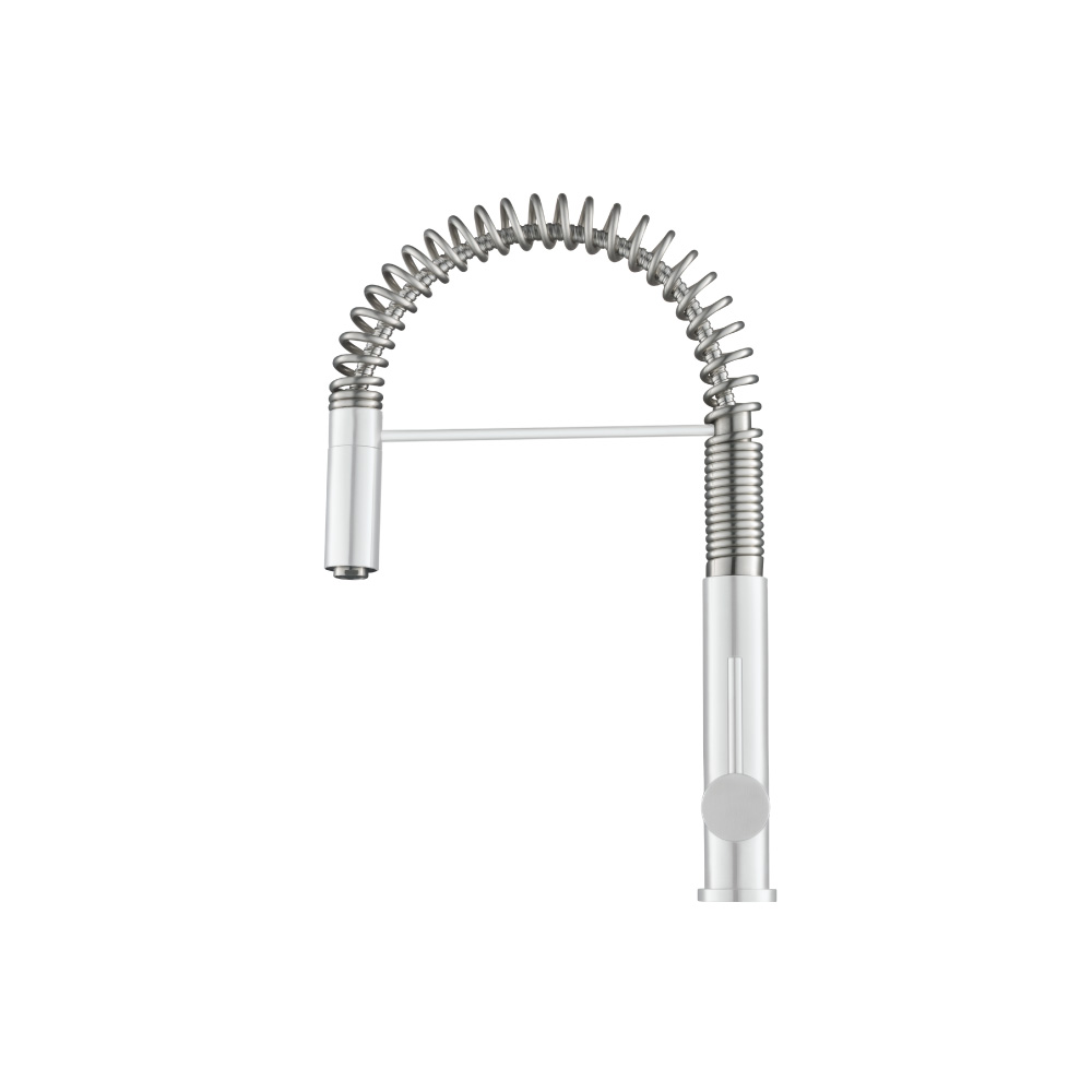 Dixie - Semi-Professional Dual Spray Stainless Steel Kitchen Faucet With Pull Out | Gloss White