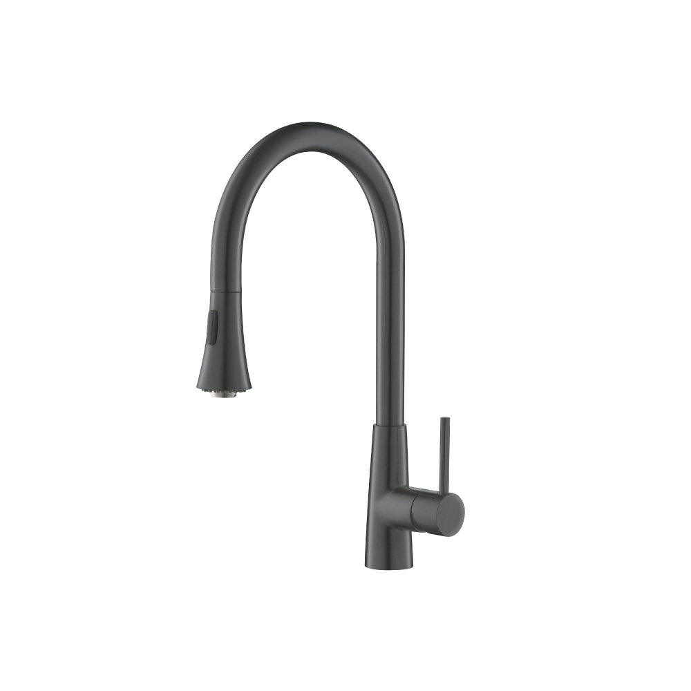 Zest - Dual Spray Stainless Steel Kitchen Faucet With Pull Out | Gun Metal Grey