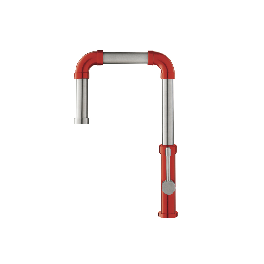 Tanz - Stainless Steel Kitchen Faucet With Side Sprayer | Deep Red