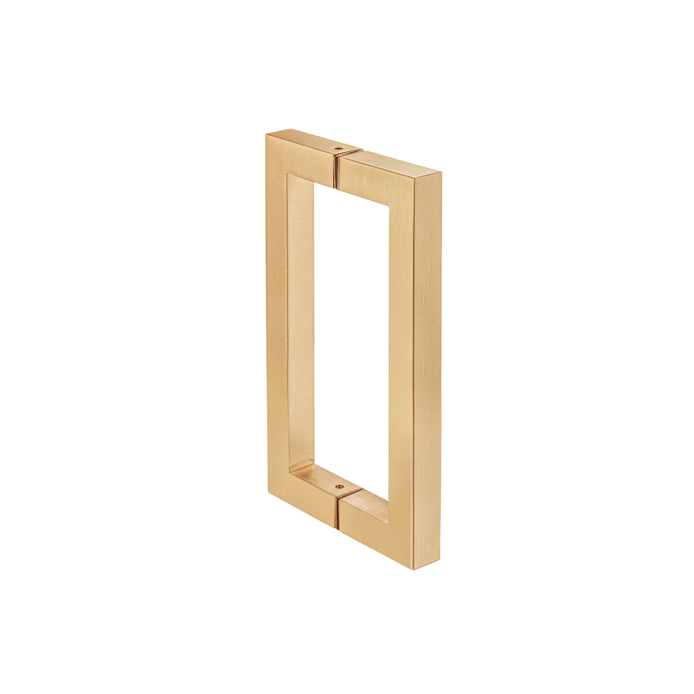 8" Back-To-Back Square Shower Door Pull Handle | Brushed Bronze PVD