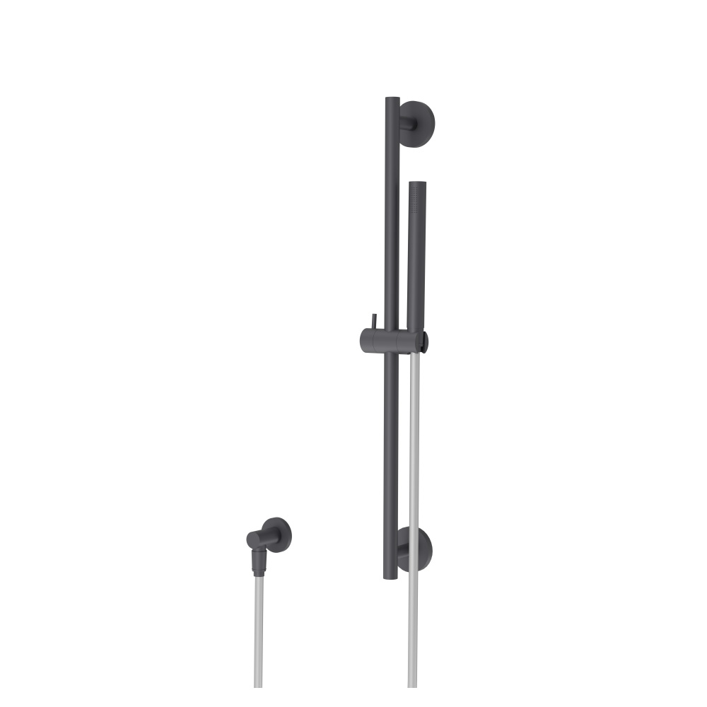 Hand Shower Set with Slide Bar and Elbow | Dark Grey