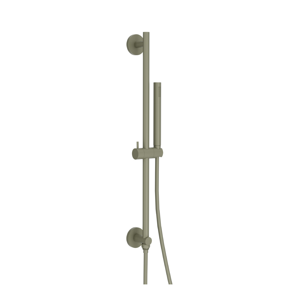 Hand Shower Set with Slide Bar, Integrated Elbow & Hose | Army Green