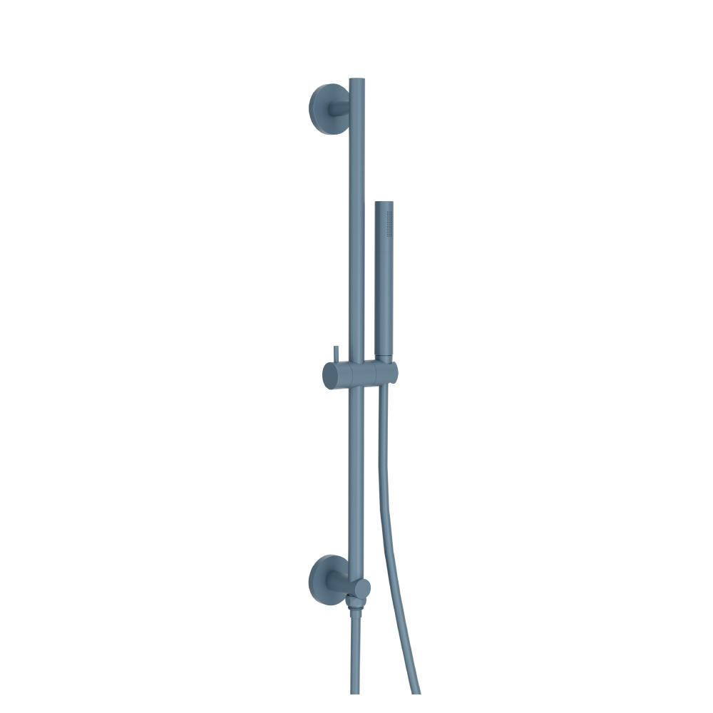 Hand Shower Set with Slide Bar, Integrated Elbow & Hose | Blue Platinum