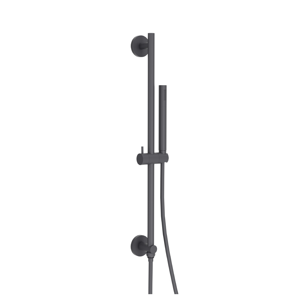 Hand Shower Set with Slide Bar, Integrated Elbow & Hose | Dark Grey