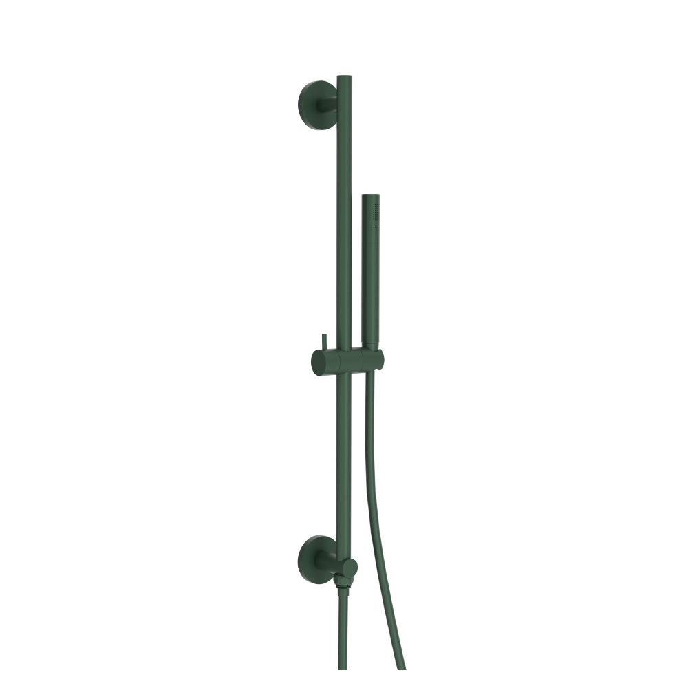 Hand Shower Set with Slide Bar, Integrated Elbow & Hose | Leaf Green