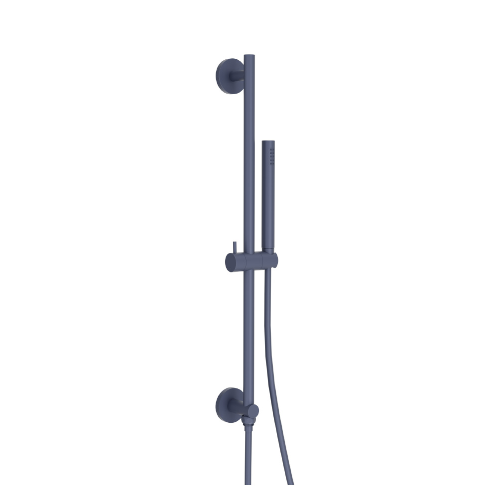 Hand Shower Set with Slide Bar, Integrated Elbow & Hose | Navy Blue