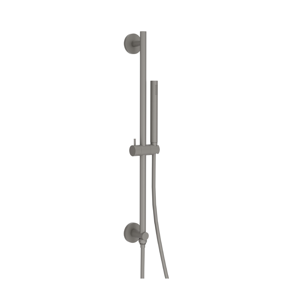 Hand Shower Set with Slide Bar, Integrated Elbow & Hose | Steel Grey