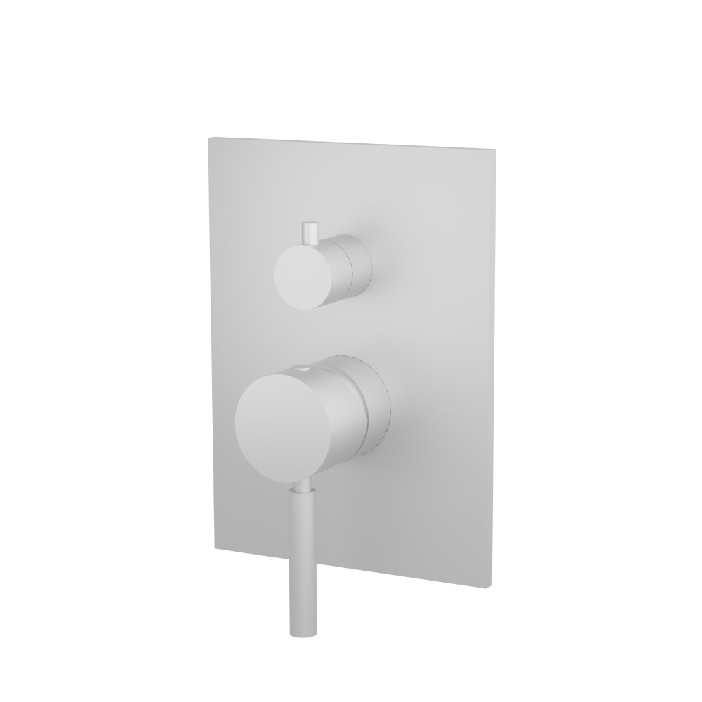 Tub / Shower Trim With Pressure Balance Valve - 2-Output | Gloss White