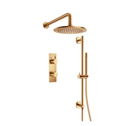 Two Output Shower Set With Shower Head, Hand Held And Slide Bar