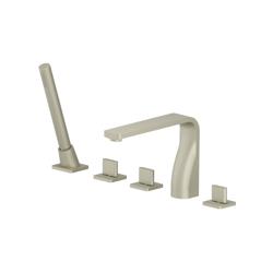 Five Hole Deck Mounted Roman Tub Faucet With Hand Shower
