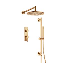 Two Output Shower Set With Shower Head, Hand Held And Slide Bar