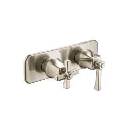 3/4" Horizontal Thermostatic Shower Valve & Trim - 2 Output