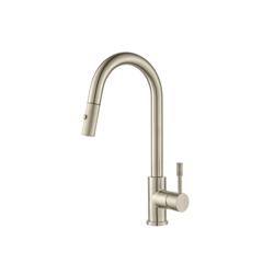 Vasco - Dual Spray Stainless Steel Kitchen Faucet With Pull Out & Knurling